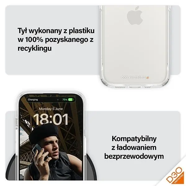 Etui PanzerGlass HardCase do iPhone 15 Pro Przezroczysty