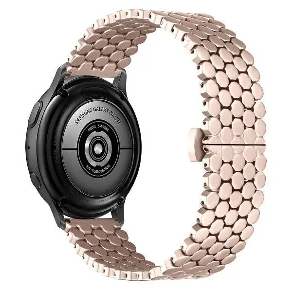 Pasek Beline do Watch 20mm Metal Honeycomb uniwersalny Różowo-złoty