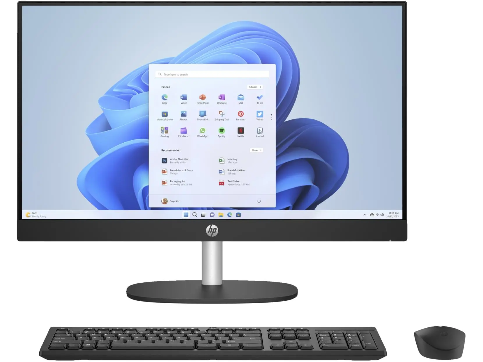 Komputer HP 24-cr0322nw R5 7520U 23,8" 16GB RAM 512GB Dysk SSD Win11 Czarny