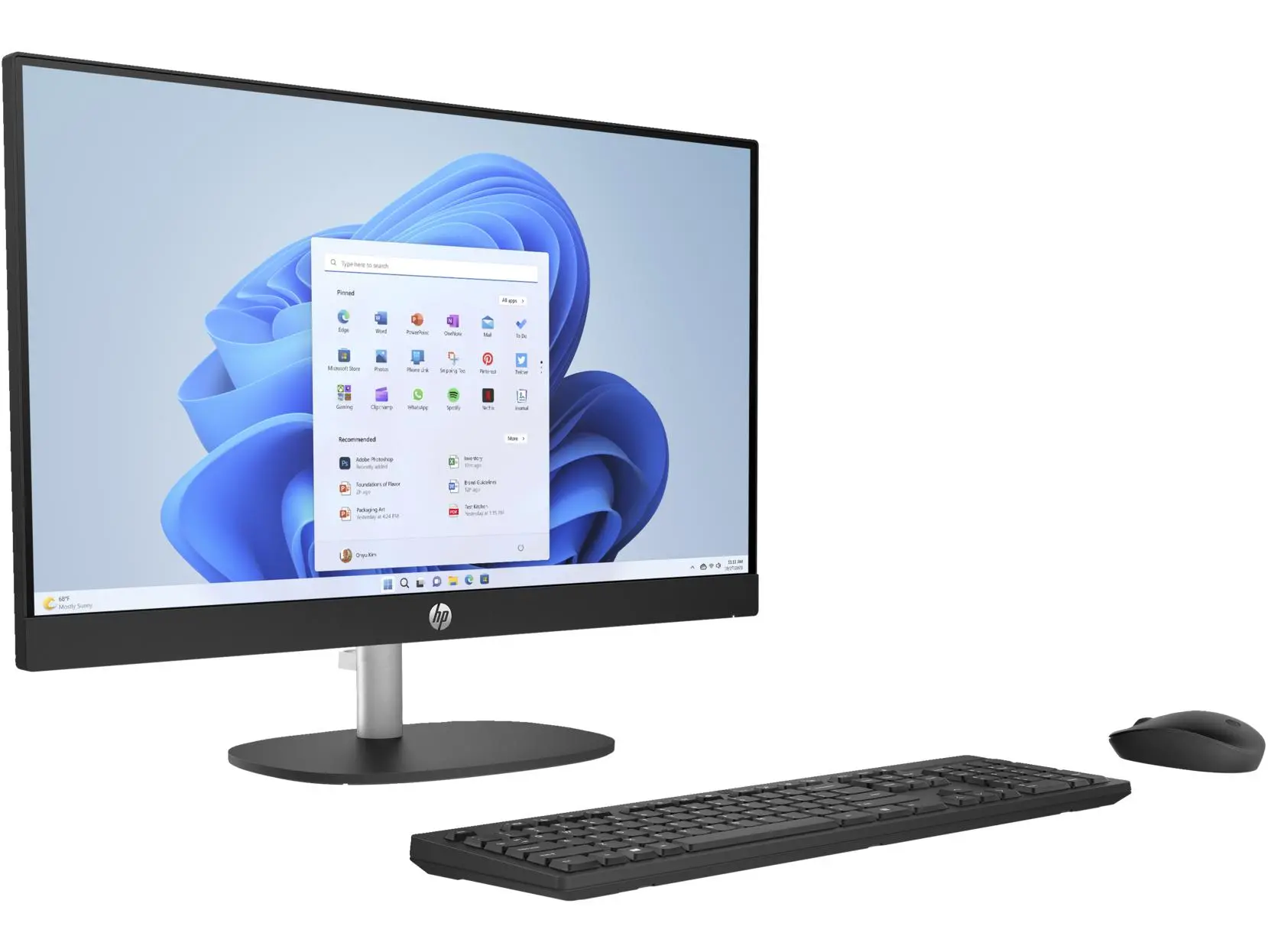 Komputer HP 24-cr0322nw R5 7520U 23,8" 16GB RAM 512GB Dysk SSD Win11 Czarny