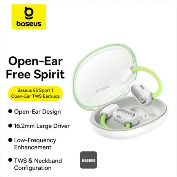 Słuchawki bezprzewodowe Baseus Eli Sport 1 Przewodnictwo powietrzne Bluetooth 5.3 Zielony
