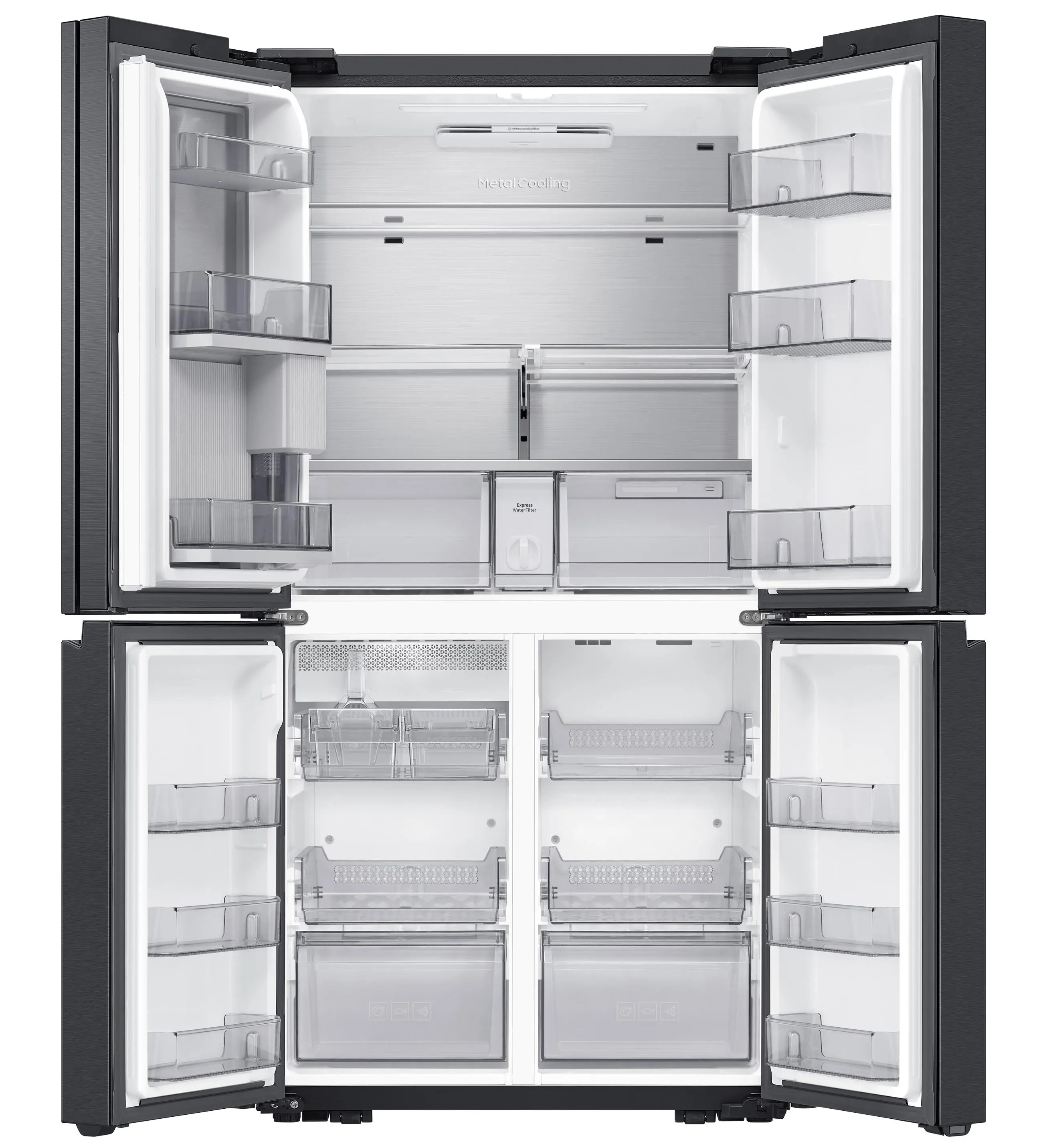 Lodówka Samsung SBS RF65DG960EB1 Pełny No Frost 183cm Dystrybutor wody Kostkarka automatyczna Zdalne sterowanie Grafitowy