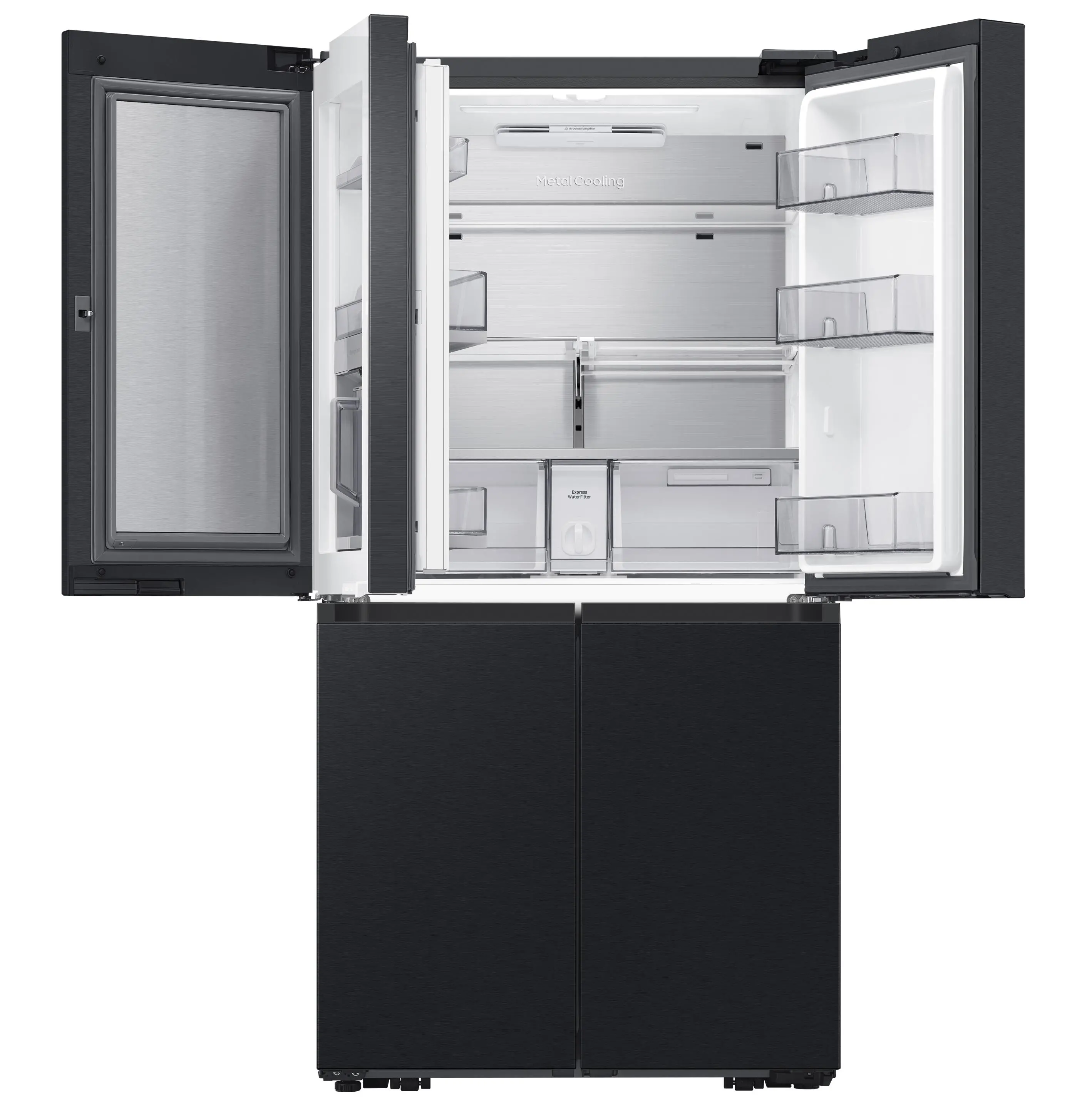 Lodówka Samsung SBS RF65DG960EB1 Pełny No Frost 183cm Dystrybutor wody Kostkarka automatyczna Zdalne sterowanie Grafitowy