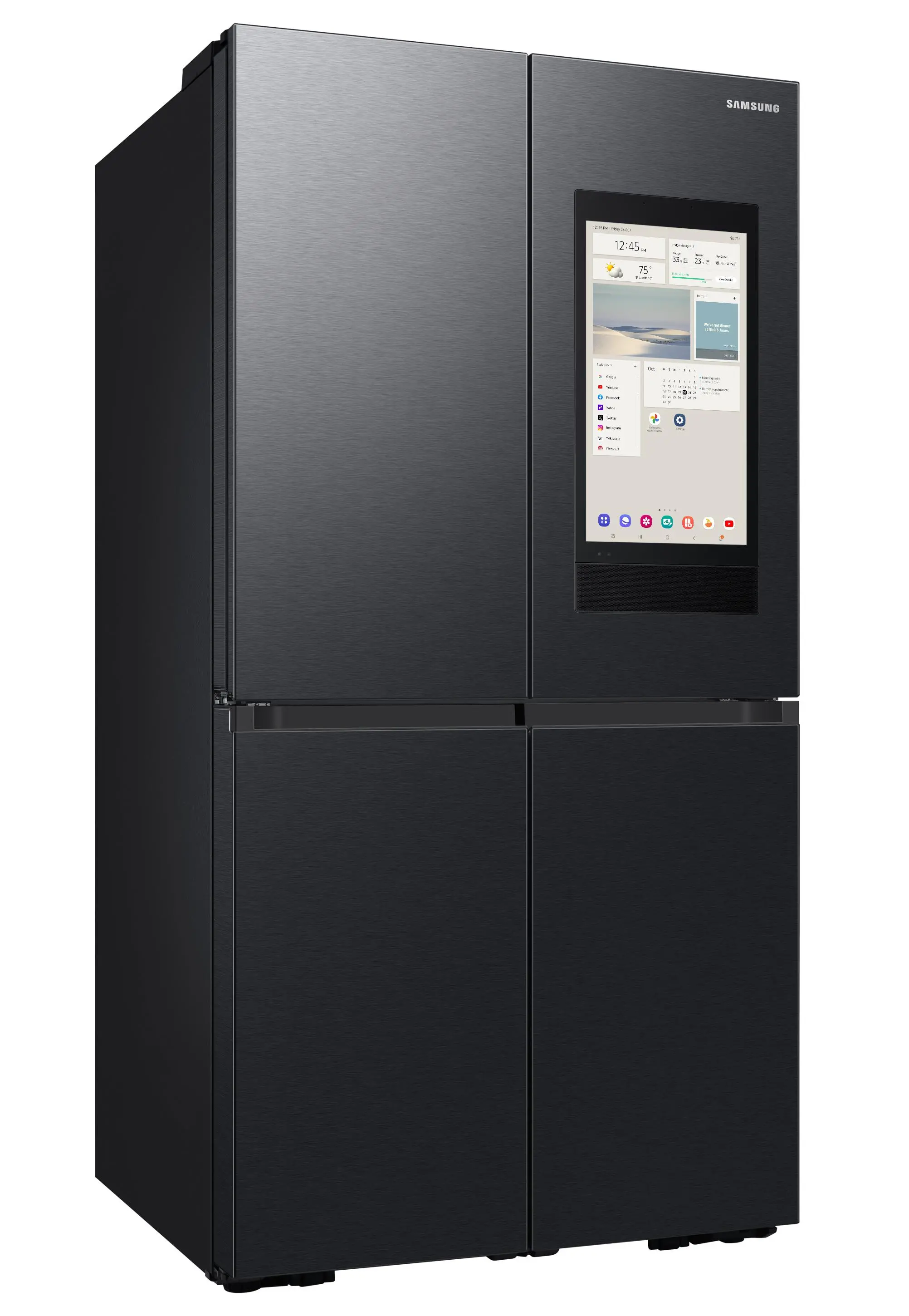Lodówka Samsung Family Hub RF65DG9H0EB1 Pełny No Frost 183cm Dystrybutor wody Kostkarka automatyczna Zdalne sterowanie Grafitowy