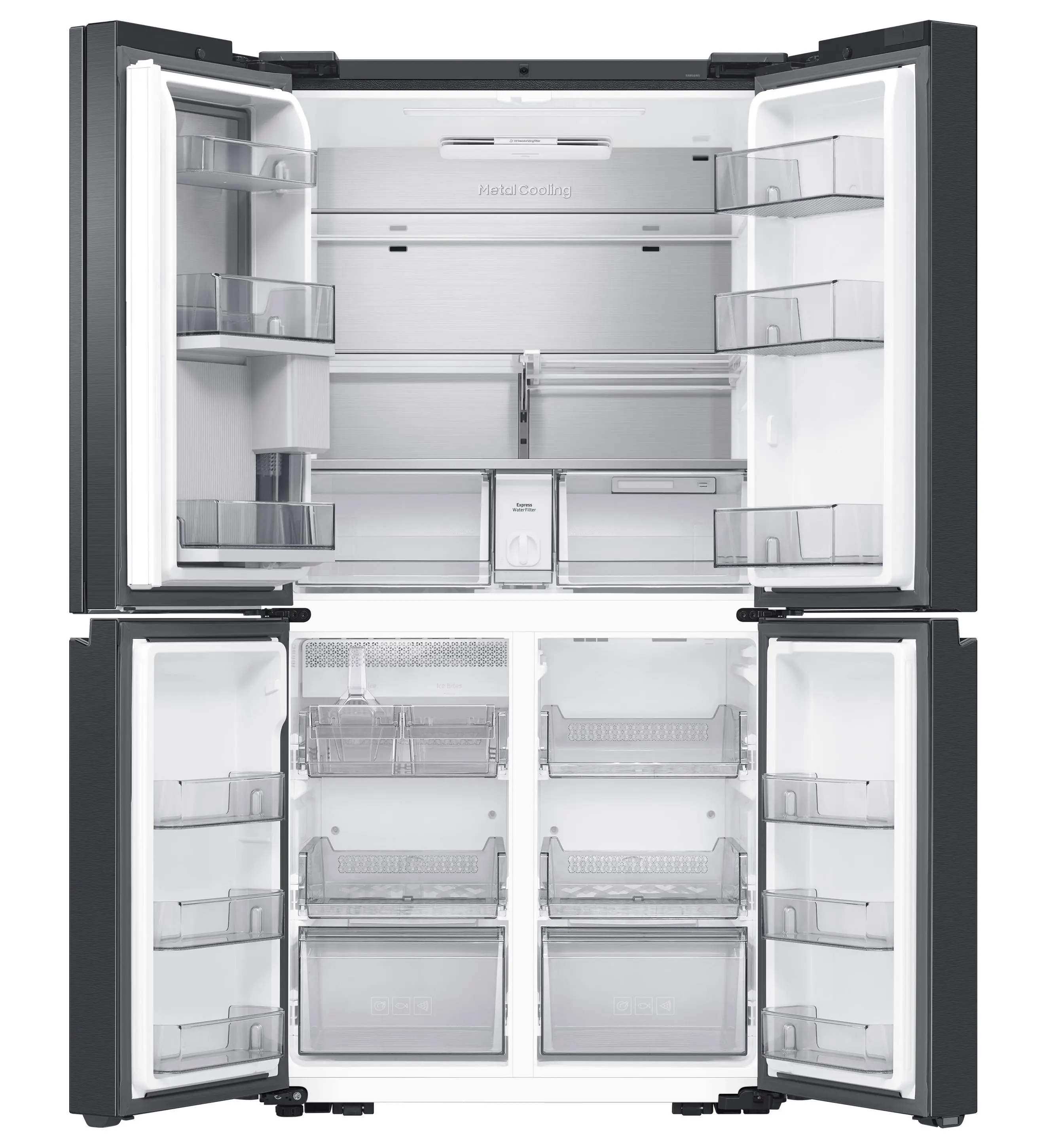 Lodówka Samsung Family Hub RF65DG9H0EB1 Pełny No Frost 183cm Dystrybutor wody Kostkarka automatyczna Zdalne sterowanie Grafitowy