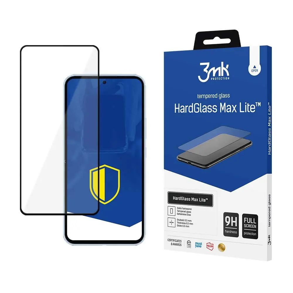 Szkło hartowane 3mk HardGlass Max Lite Black do Samsung Galaxy A35/A55 5G