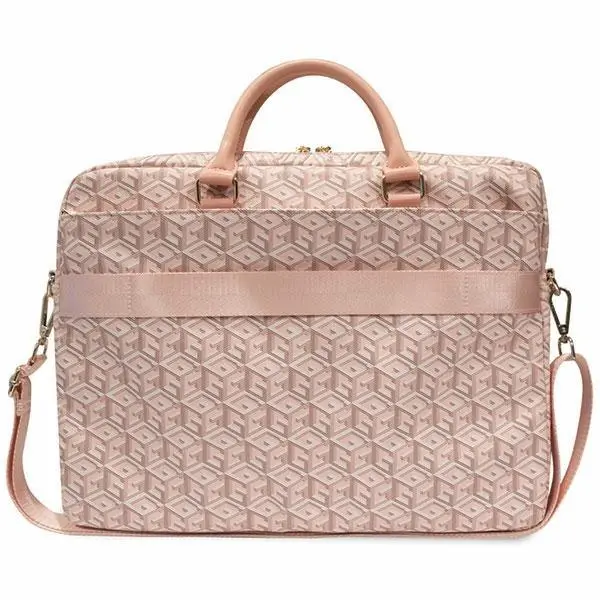 Torba na laptopa Guess GCube Stripes GUCB15HGCFSEP 16" Różowy