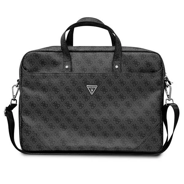 Torba na laptopa Guess Saffiano 4G Hot Stamp Triangle Logo GUCB15P4TK 16" Czarny