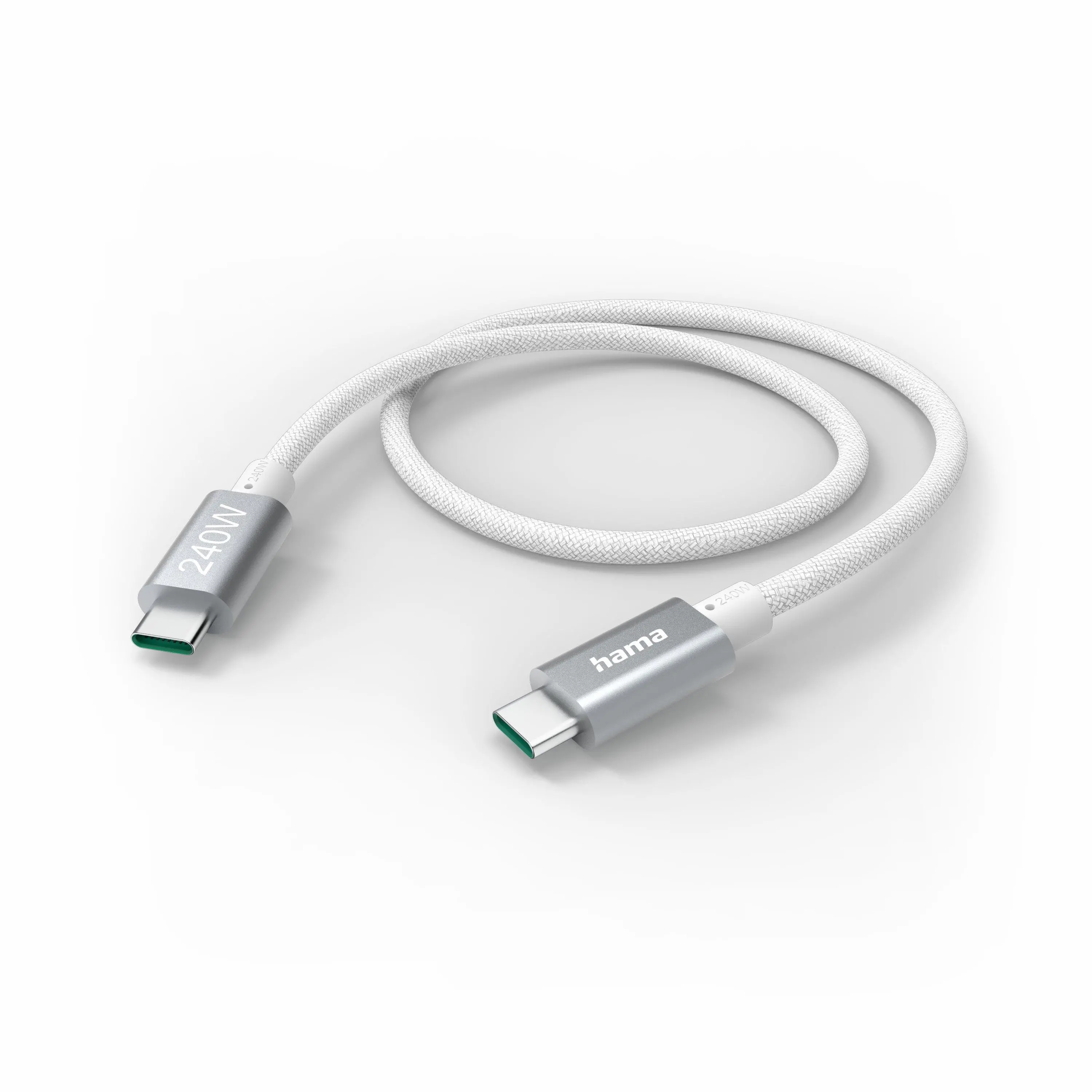Kabel Hama 240W USB-C do USB-C 1,5m Biały