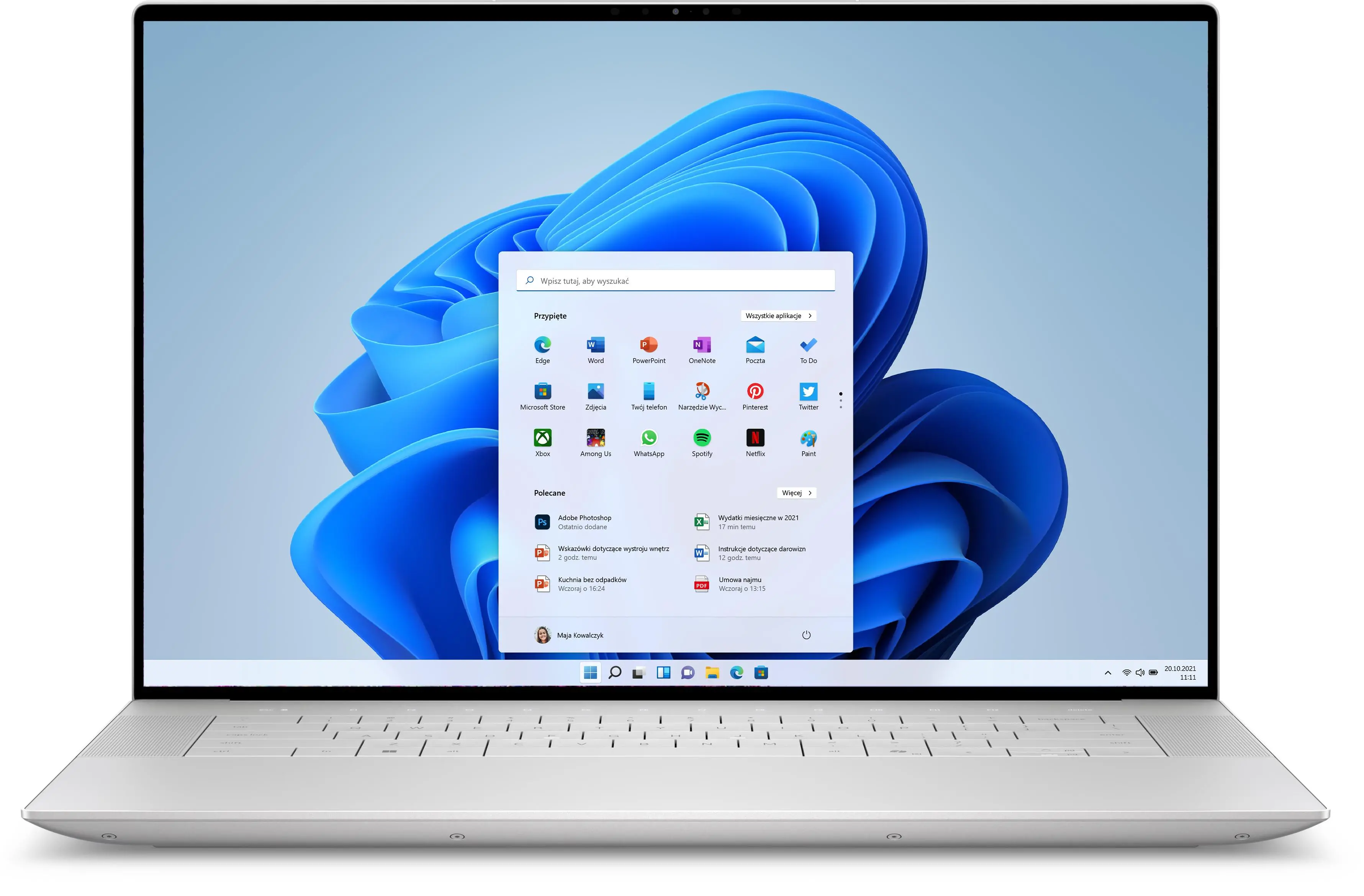 Laptop Dell XPS 16 9640 16,3" Ultra 7 155H 32GB RAM 1TB Dysk SSD RTX4060 DLSS3 Win11 Pro Platynowy