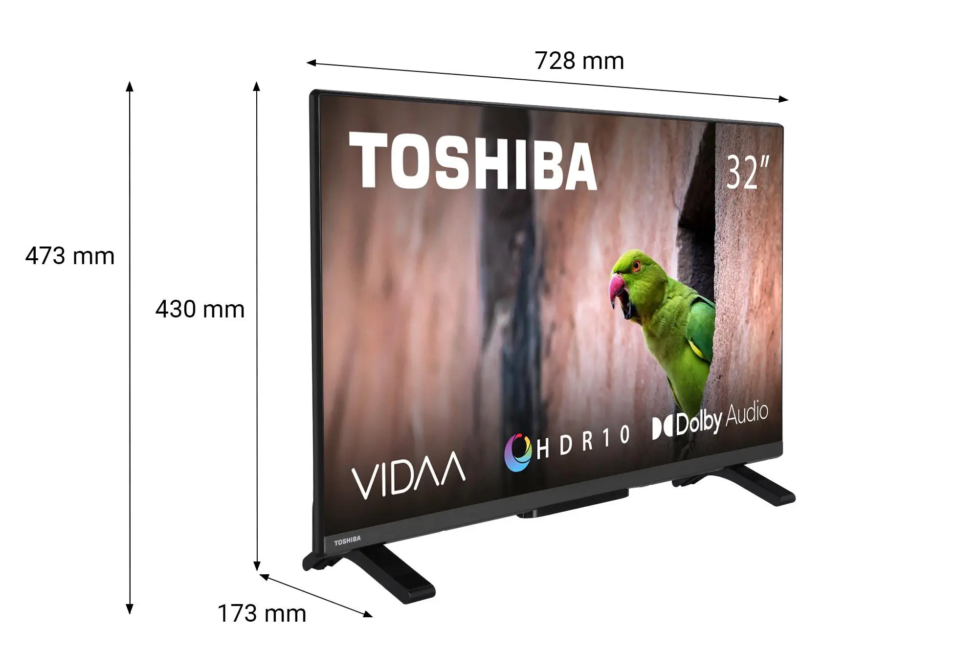 Telewizor Toshiba 32WV2E63DG  32" LED HD Ready Smart TV VIDAA DVB-T2