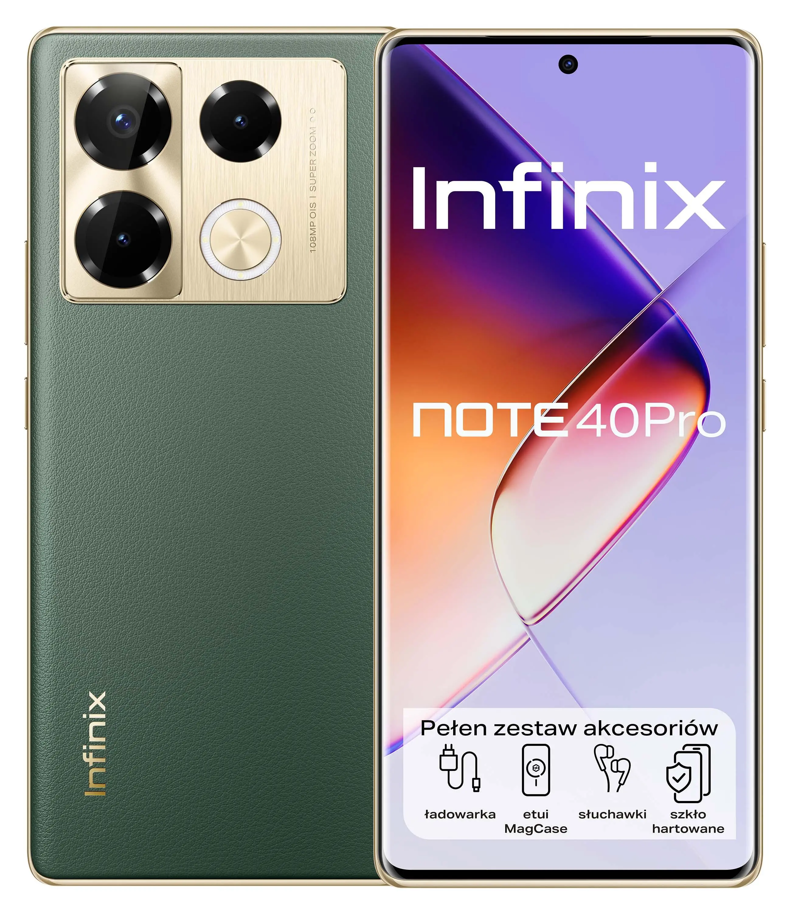 Smartfon Infinix Note 40 Pro 12/256GB 6,78" 120Hz 108Mpix Zielony