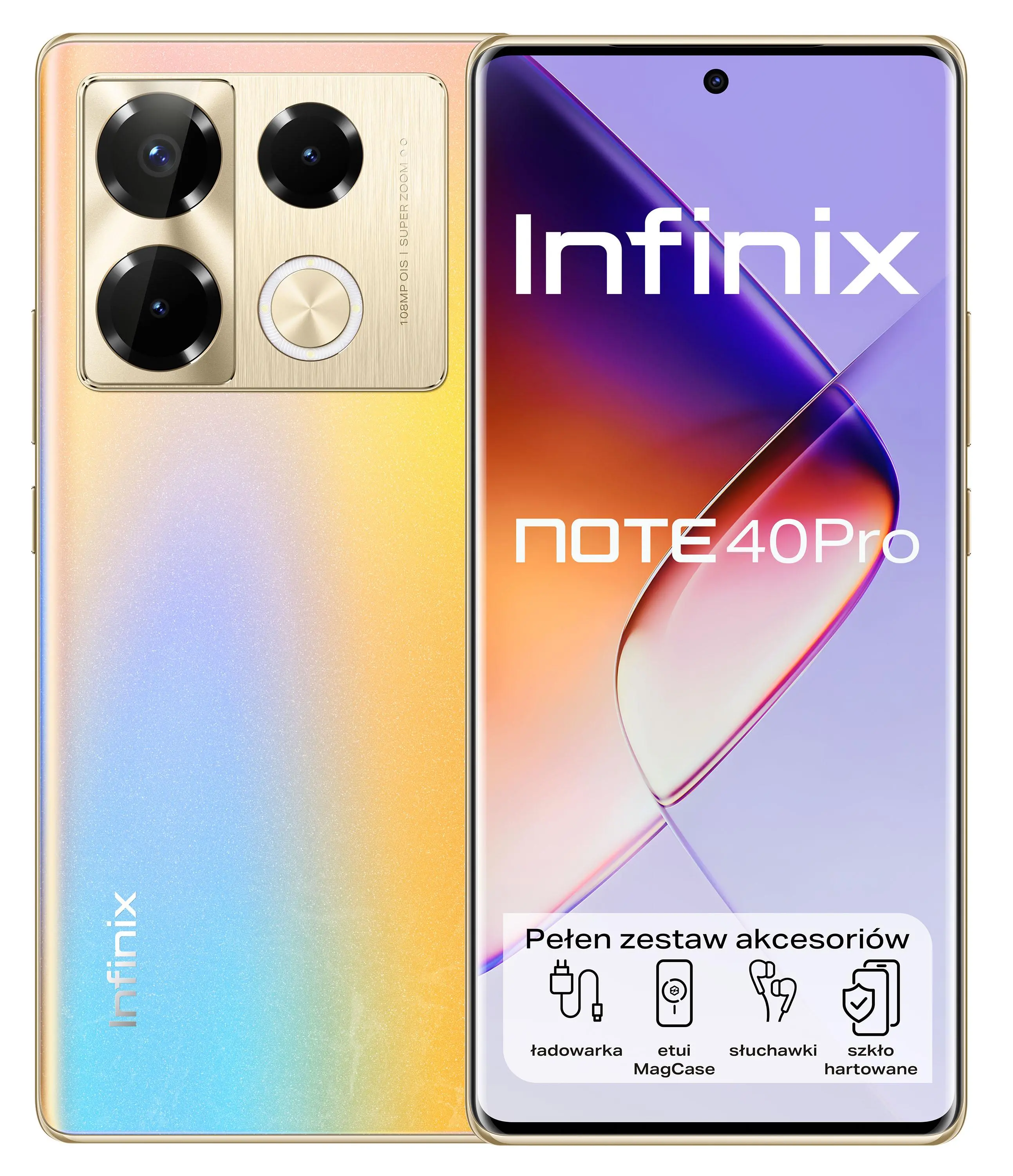 Smartfon Infinix Note 40 Pro 12/256GB 6,78" 120Hz 108Mpix Złoty