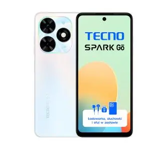 Smartfon Tecno SPARK Go 2024 4/64GB 6,56" 90Hz 13Mpix Biały