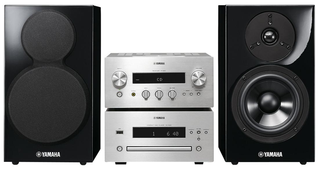 Wieża Yamaha PianoCraft MCR-640 (srebrno-czarny)