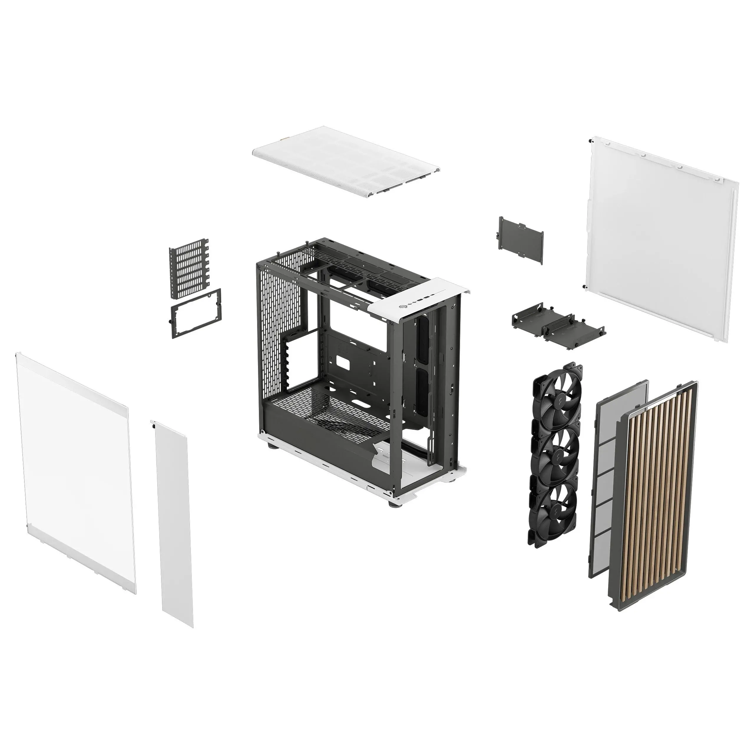 Obudowa Fractal Design North XL TG Clear Biały