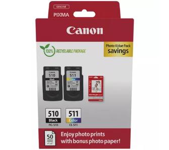Zestaw tuszów Canon PG-510/CL-511 Czarny + Kolor 18ml + Papier fotograficzny