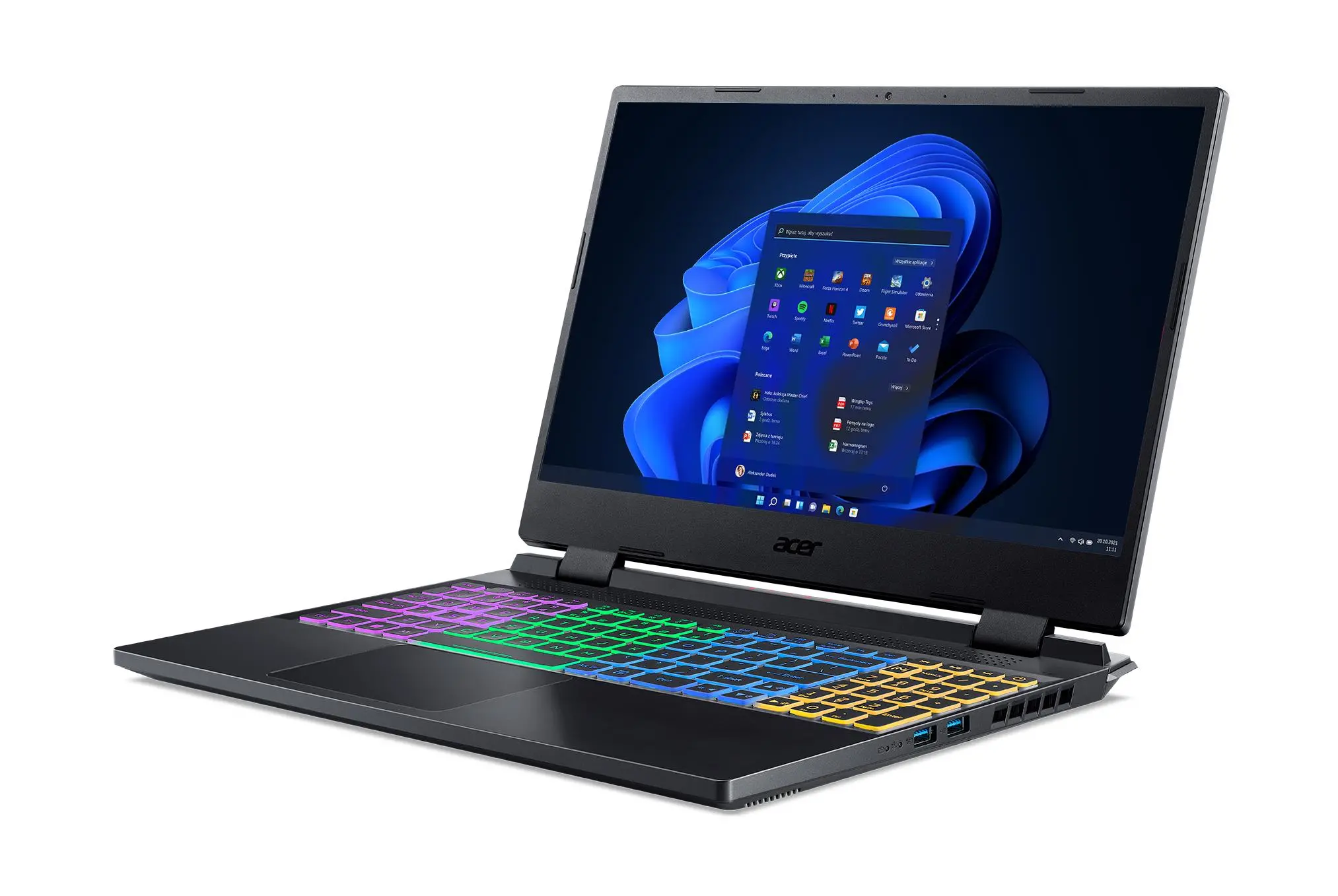 Laptop gamingowy Acer Nitro 5 AN515-58-71N3 15,6" 144Hz i7-12650H 16GB RAM 512GB Dysk SSD RTX4050 DLSS3 Win11 Czarny