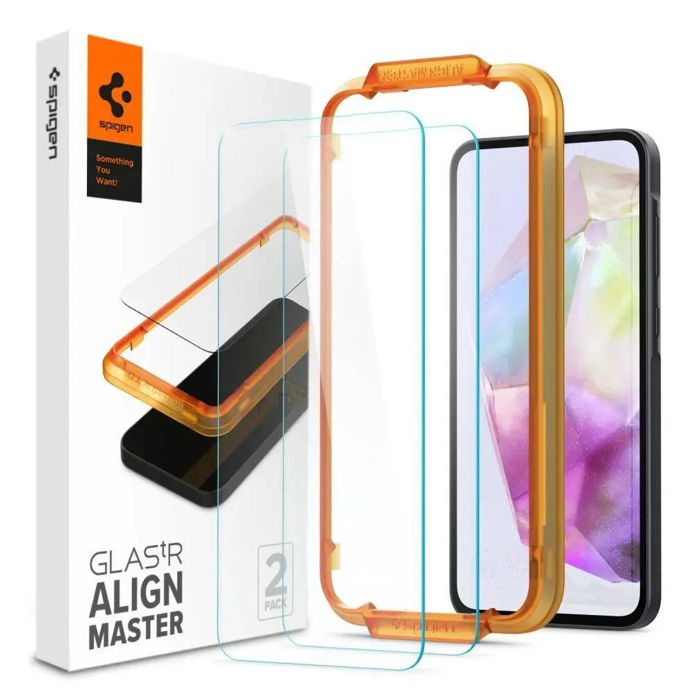 Szkło hartowane Spigen z aplikatorem Glas.tR AlignMaster do Galaxy A35 5G - 2 pack