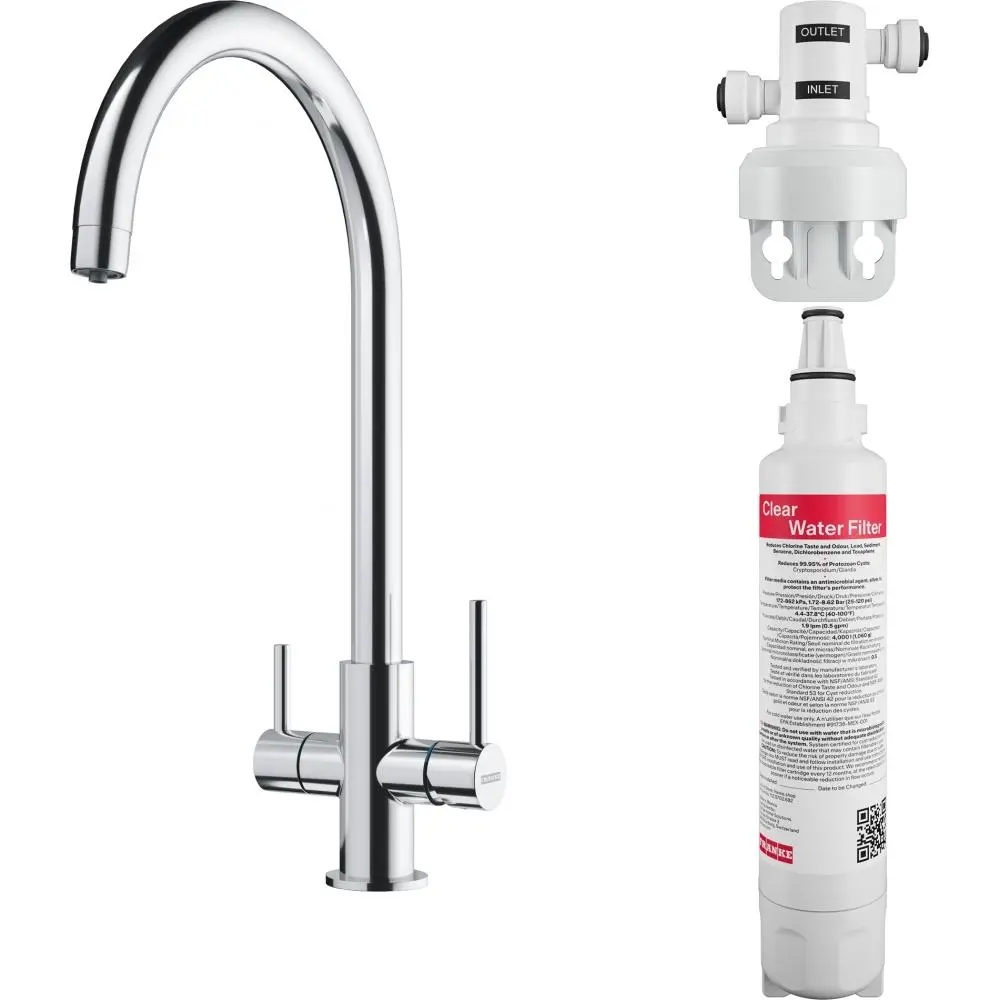 Franke Lina Clear Water 160.0702.660 Chrom Mosiądz