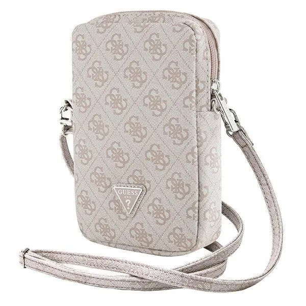 Etui Guess torebka Zip 4G Triangle Różowy