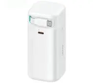USAMS Fast Charge XMF Series ze zwijanym kablem USB-C 18000mAh PD45W Biały