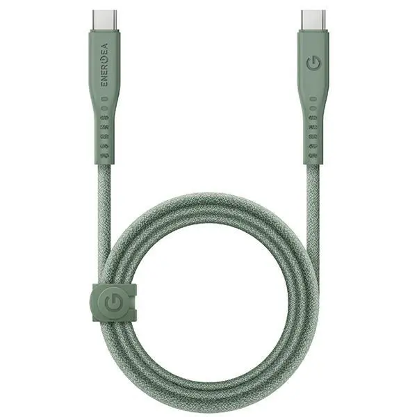 Kabel Energea Flow USB-C - USB-C 1,5m 240W 5A PD Fast Charge Zielony
