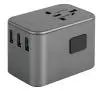 Ładowarka sieciowa Energea 3xUSB+2xUSB-C PD-PPS-QC 3.0 35.5W 3A2C 4w1 US/UA/EU/UK Travelworld Szary