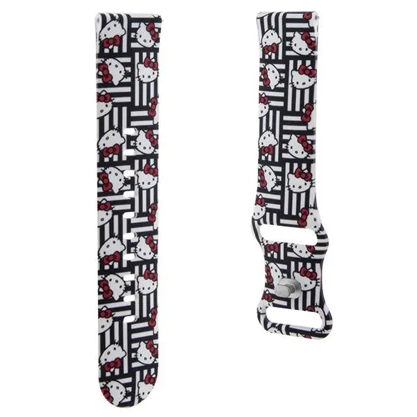 Pasek Hello Kitty Uniwersalny Silicone Heads & Stripes strap 22mm Czarny