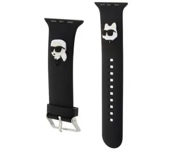 Pasek Karl Lagerfeld do Watch 38/40/41mm strap 3D Rubber Karl&Choupette Heads Czarny