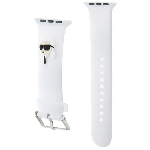 Pasek Karl Lagerfeld do Watch 42/44/45/49mm strap 3D Rubber Karl Head Biały