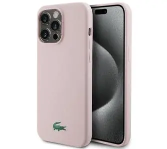 Etui Lacoste LCHMP15XSLOI Hardcase Silicone MagSafe do iPhone 15 Pro Max Różowy