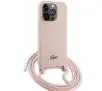Etui Lacoste LCHCP15XSCCRLP Hardcase Silicone Cord do iPhone 15 Pro Max Jasnoróżowy