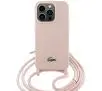 Etui Lacoste LCHCP15XSCCRLP Hardcase Silicone Cord do iPhone 15 Pro Max Jasnoróżowy