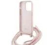 Etui Lacoste LCHCP15XSCCRLP Hardcase Silicone Cord do iPhone 15 Pro Max Jasnoróżowy
