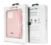 Etui Lacoste LCHCP15XSCCRLP Hardcase Silicone Cord do iPhone 15 Pro Max Jasnoróżowy