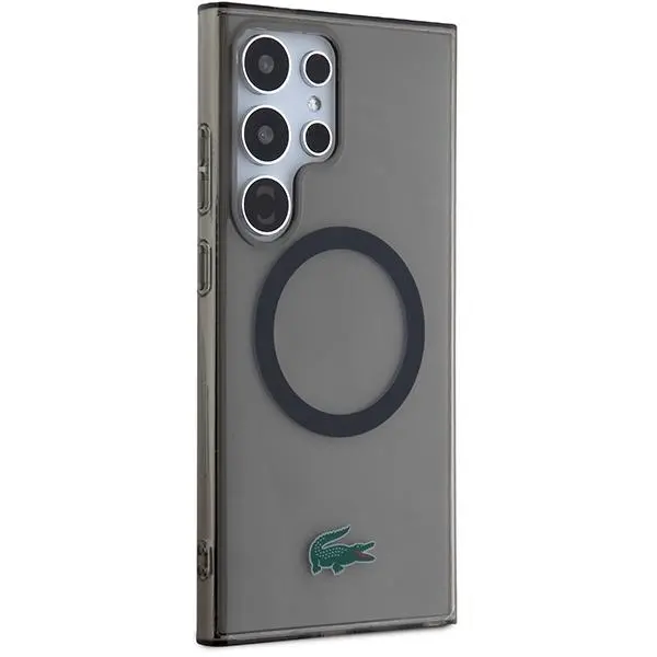 Etui Lacoste LCHMS24LULOK Hardcase Transparent MagSafe do Samsung Galaxy S24 Ultra Czarny