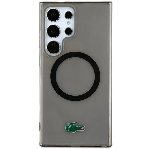 Etui Lacoste LCHMS24LULOK Hardcase Transparent MagSafe do Samsung Galaxy S24 Ultra Czarny