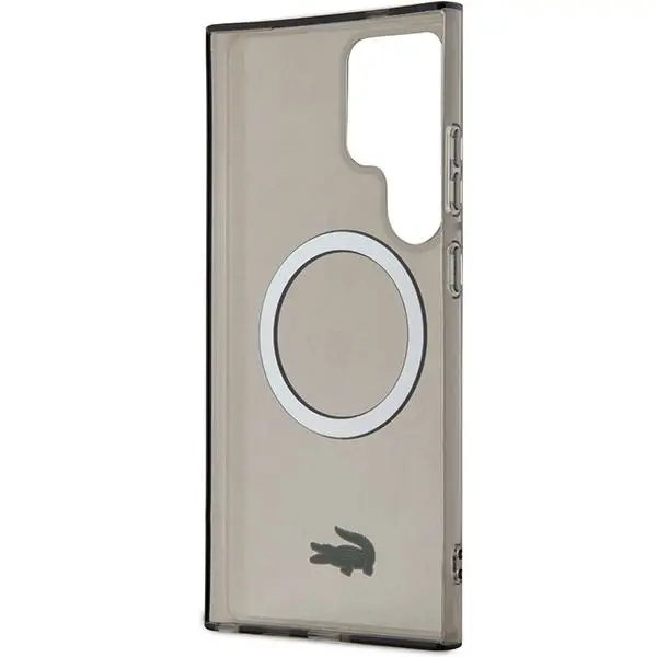 Etui Lacoste LCHMS24LULOK Hardcase Transparent MagSafe do Samsung Galaxy S24 Ultra Czarny