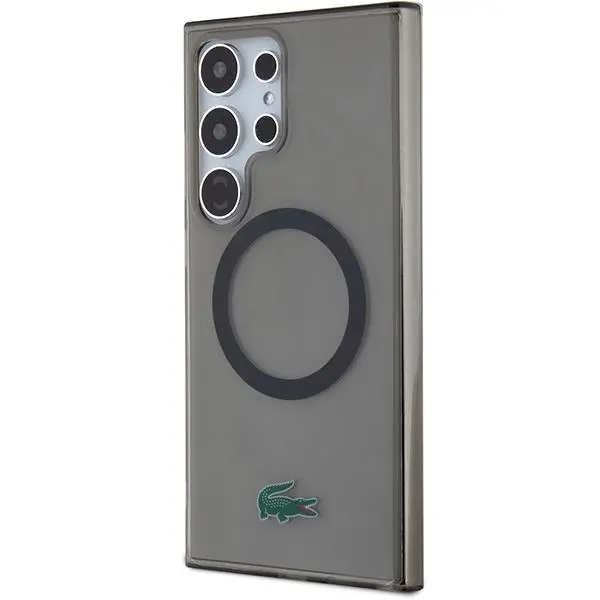 Etui Lacoste LCHMS24LULOK Hardcase Transparent MagSafe do Samsung Galaxy S24 Ultra Czarny