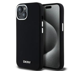 Etui DKNY Hardcase Liquid Silicone Small Metal Logo MagSafe do iPhone 14 Czarny