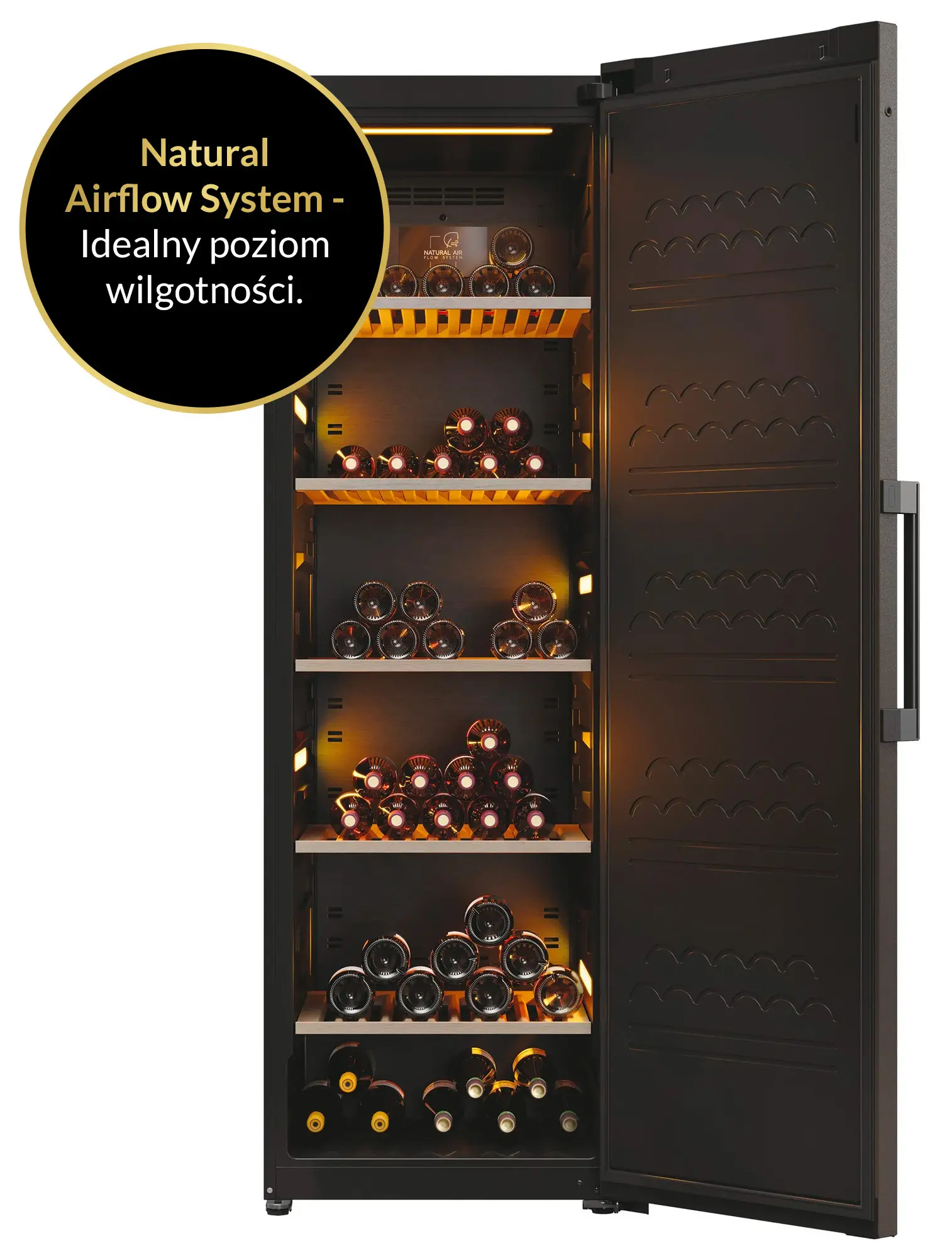 Chłodziarka do wina Haier Wine Bank Series 7 HWS247FDU1 247 miejsc na butelki