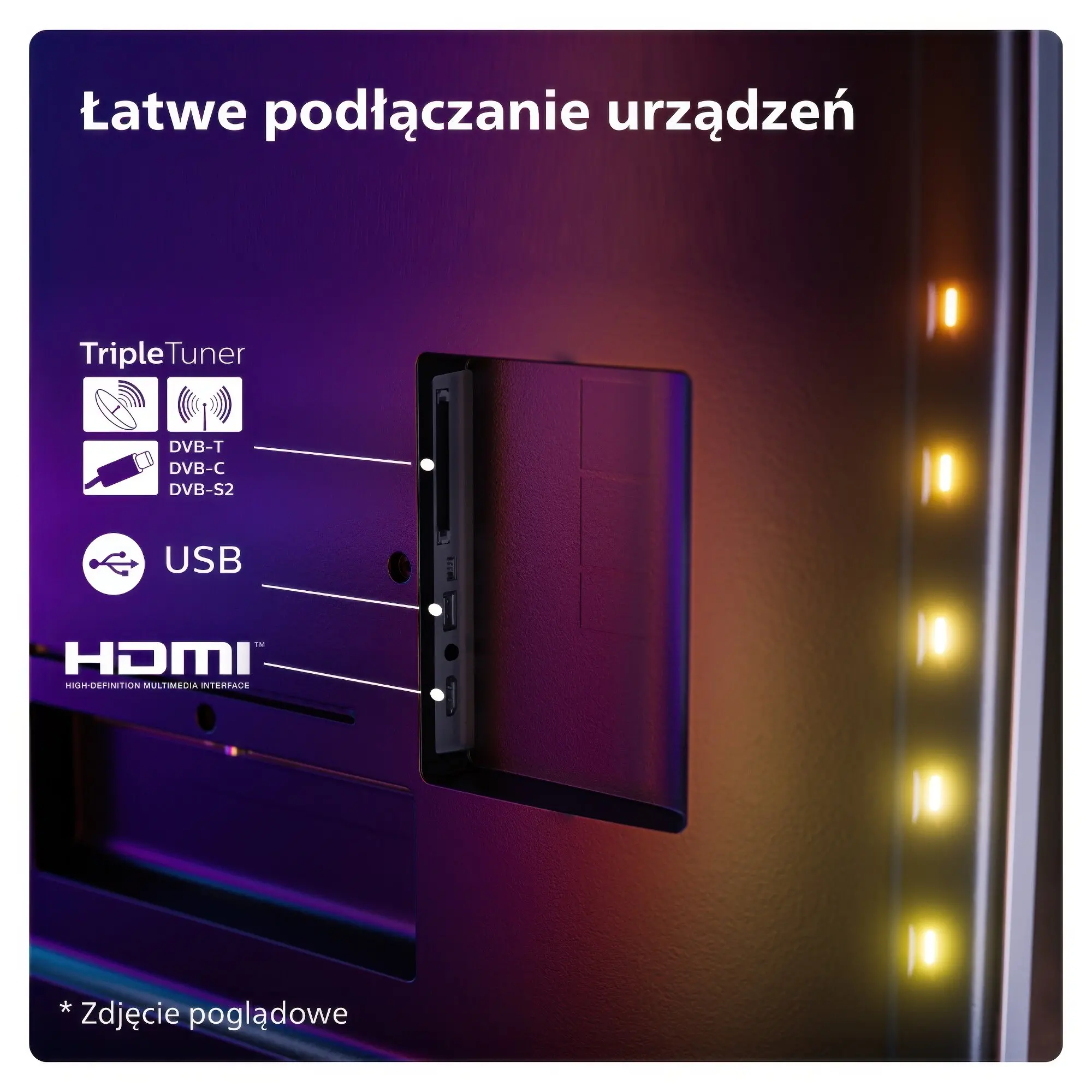 Telewizor Philips 55PUS8079/12 55" LED 4K Smart TV Ambilight Dolby Atmos DVB-T2