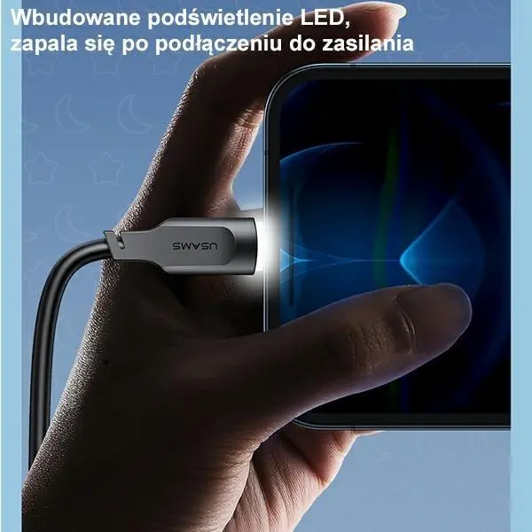 Kabel USAMS SJ565USB02 Fast charging Lithe Series 2,4A 1,2m Biały