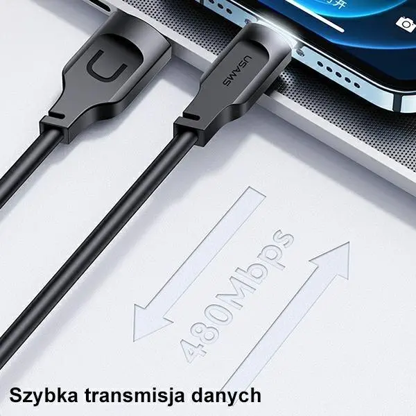 Kabel USAMS SJ565USB02 Fast charging Lithe Series 2,4A 1,2m Biały
