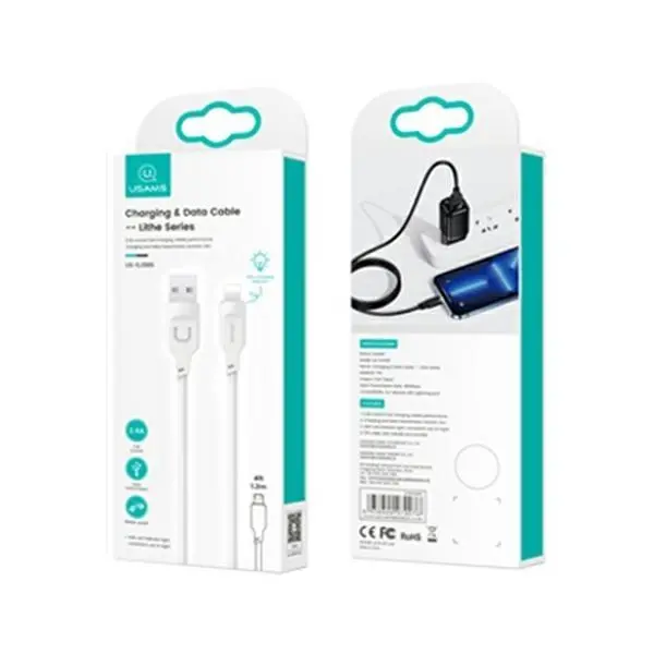 Kabel USAMS SJ565USB02 Fast charging Lithe Series 2,4A 1,2m Biały