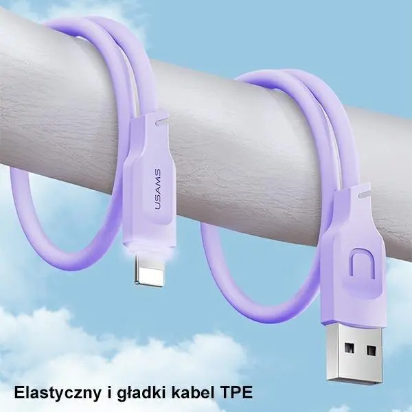 Kabel USAMS SJ565USB02 Fast charging Lithe Series 2,4A 1,2m Biały