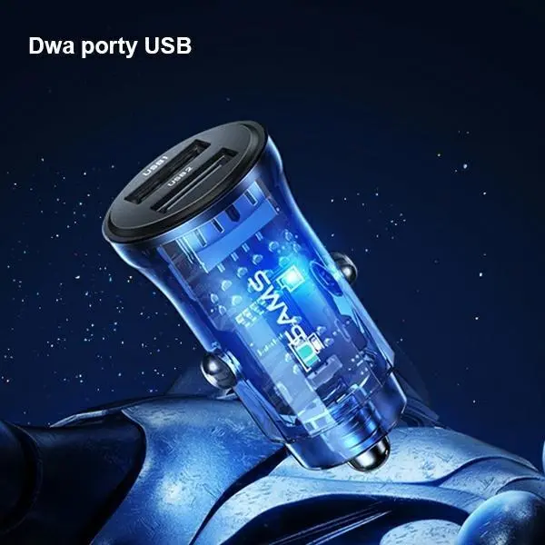 Ładowarka samochodowa USAMS C31 2xUSB-A Fast Charge 3A Czarny