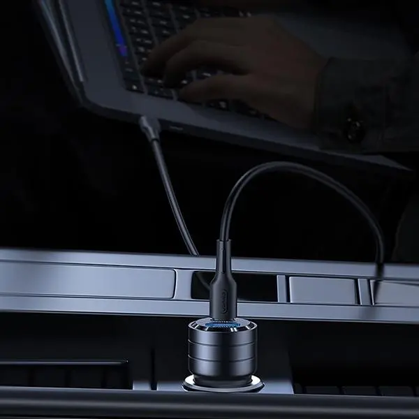 Ładowarka samochodowa USAMS C36 USB+USB-C Fast Charge 95W Czarny