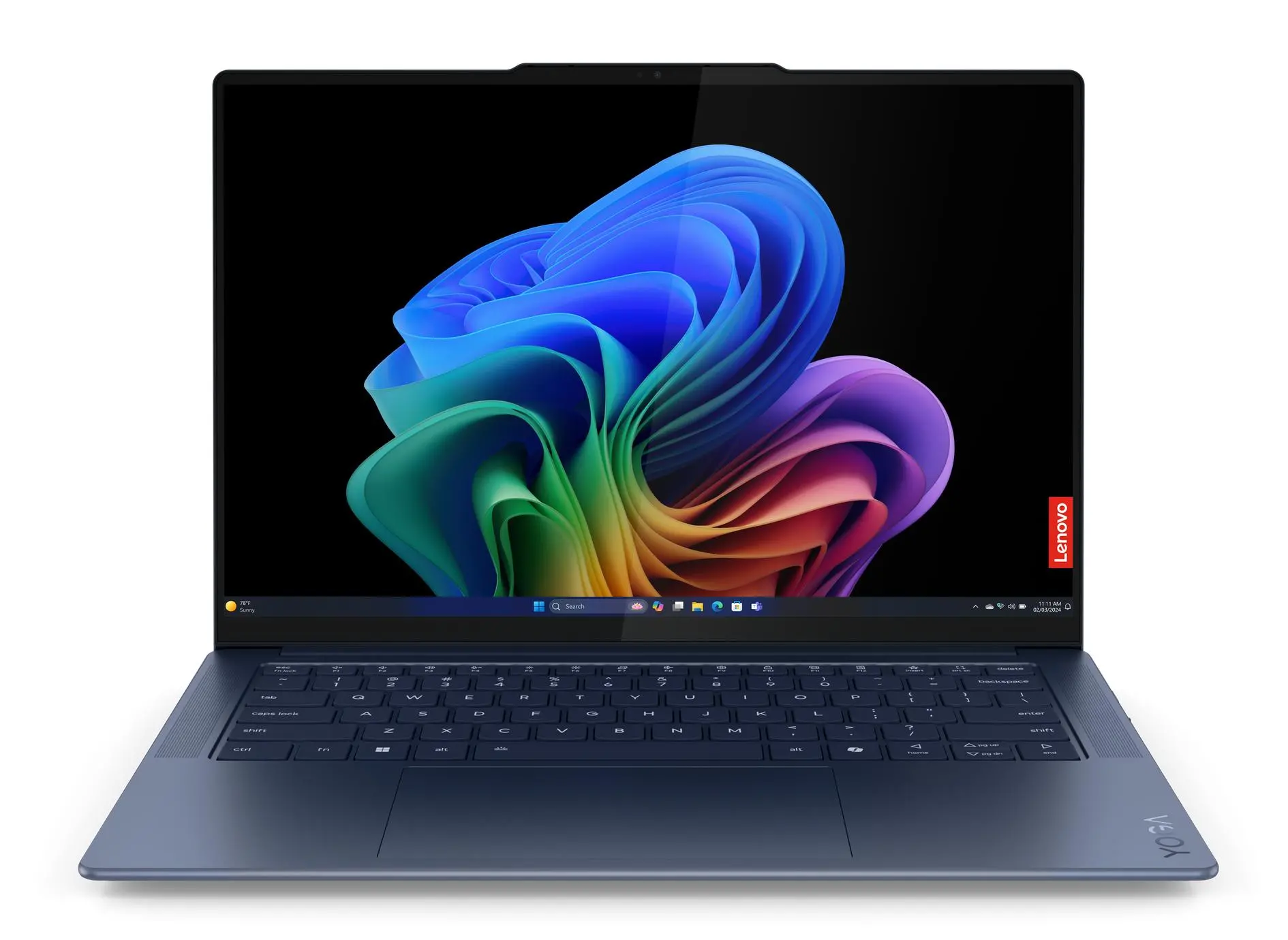 Laptop 2w1 Lenovo Yoga Slim 7x OLED 14,5" Snapdragon X Elite X1E-78-100 32GB RAM 512GB Dysk SSD Win11 Niebieski Funkcje AI